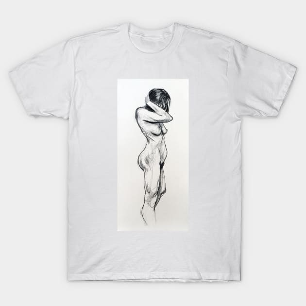 Female Nude standing T-Shirt by rozmcq